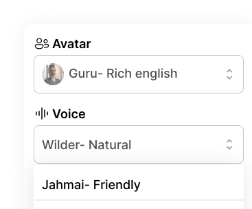 Select Avatar & Voice