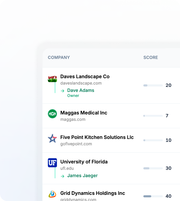 Website visitor identification dashboard